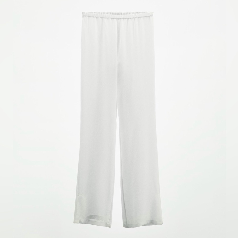 Zara White Straight Leg Pants